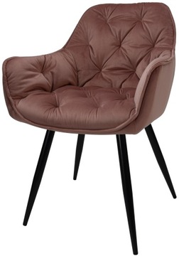 FOTEL DANKOR DESIGN ARTEN WELUR BRUDNY RÓŻ
