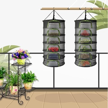 СЕТКА ДЛЯ СУШКИ ТРАВ 6-СЛОЙНАЯ СУШИЛКА ДЛЯ ТРАВ ЧЕРНАЯ ПОДВЕСНАЯ СЕТКА