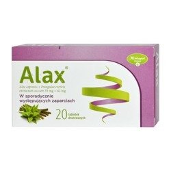 ALAX 20 TABLETEK DRAŻOWANYCH
