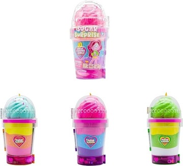 SUGAR SURPRISE LALKA z masą kreatywną 10 NIESPODZIANEK 350G różowy