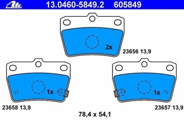 КОЛОДКІ ГАЛЬМІВНІ ЗАД TOYOTA RAV 4 2000- 