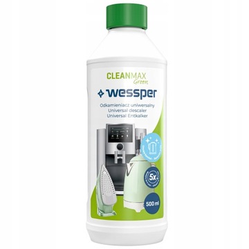 Filtr Wessper aqualunga x6 + odkamieniacz Cleanmax 0,5l Green dla Delonghi