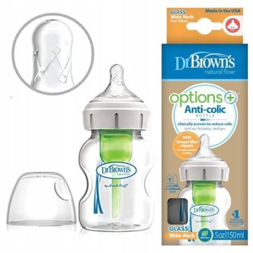 Dr Brown's Butelka SZKLANA Szeroka Options 150ml