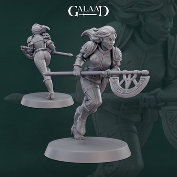 Female fighter charge axe - 3dmonkeypl