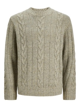 Jack&Jones Sweter 12247818 Beżowy Regular Fit