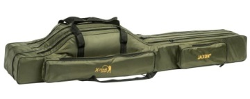 130cm POKROWIEC JAXON 3 KOMORY NA WĘDKI KIESZENIE