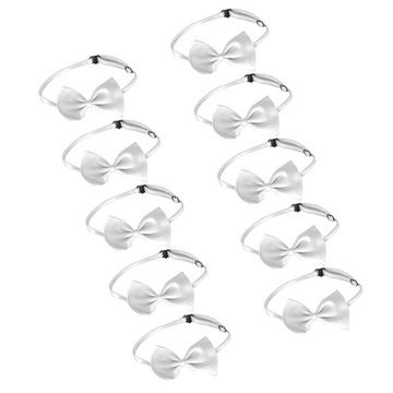 10 шт. Детские галстуки-бабочки на свадьбу и выпускной для мальчиков и девочек с белым бантом.