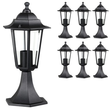 Lampa Ogrodowa Stojąca Lampy Ogrodowe 6 szt Czarny