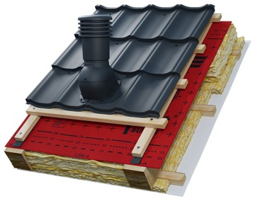 ВЕНТИЛЯЦИОННЫЙ ДЫМОХОД ДЛЯ МЕТАЛЛОЧЕПЕЧИЦЫ, ЛИСТ ТРАПЕЦЕИДАЛЬНЫЙ, КРЫША 150 мм F22