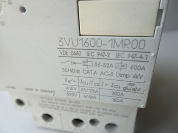 ПЕРЕКЛЮЧАТЕЛЬ ДВИГАТЕЛЯ SIEMENS 18.5KW 22KW 3VU1600-1MR00 36-52 АМПЕР