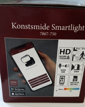 Уличный светильник с камерой Konstsmide Smartlight 7867-750 WiFi 1.000лм