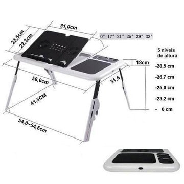 ОХЛАЖДАЮЩИЙ СТОЛ ДЛЯ НОУТБУКА E-TABLE, СКЛАДНОЙ