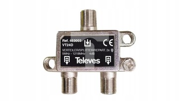 Rozgałęźnik F 2D 5...1220MHz 4dB 453003