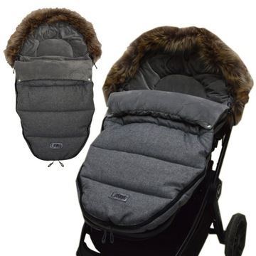 LAVANDO śpiworek śpiwór do wózka 95 cm futro UNI