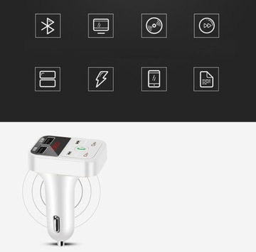 FM-передатчик Bluetooth, зарядное устройство 2xUSB, ВОЛЬТМЕТР