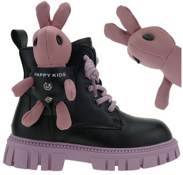 DZIEWCZĘCE BUTY ZIMOWE, DZIECIĘCE ŚNIEGOWCE, KOZAKI NA SUWAK R. 36