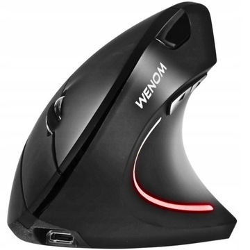 Myszka bezprzewodowa ergonomiczna pionowa bluetooth czarna Wenom ARM 1600