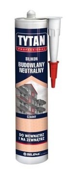 Silikon neutralny Tytan CZARNY bezzapachowy uszczelniacz bezwonny 280ml.