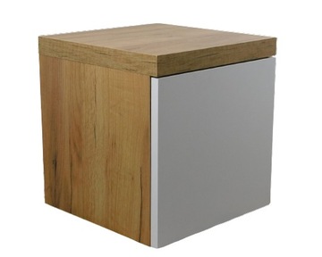 Szafka nocna JOY Dąb Craft + Biały Mat Gruby blat