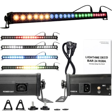 LISTWA OŚWIETLENIOWA BELKA LED OŚWIETLENIE SCENICZNE DECO BAR 24 RGBA AMBER