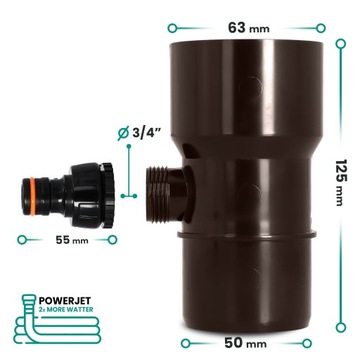 ДОЖДЕВОЙ УБОРНИК 63 ММ ДОЖДЕВОЙ СБОРНИК РЕГЕНЕРАЦИЯ ДОЖДЕВЫХ ЖЕЛОБОВ
