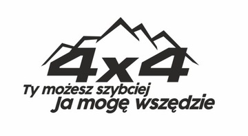 Naklejka 4x4 Ja mogę wszędzie 45 cm offroad teren