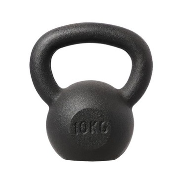 Czarny KETTLEBELL 10kg HMS SOLIDNY Treningowy