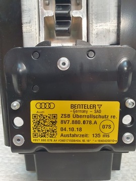 NÁBOJ PYROTECHNICKÝ STŘECHA LEVÝ VOLKSWAGEN VW T-ROC CABRIO 8V7880077A