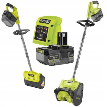 СНЕГОУборщик RYOBI АККУМУЛЯТОРНЫЙ 25 СМ 18V ONE+ 4 Ач ЗАРЯДНОЕ УСТРОЙСТВО RY18ST25A-140