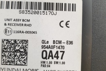 MODUL POHODĚ KIA SPORTAGE (QL) 954A0F1470 1.6L DIESEL 100KW 2019