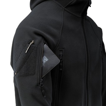 Bluza Męska Polarowa Helikon Patriot MK2 Hybrid z kapturem Black 3XL