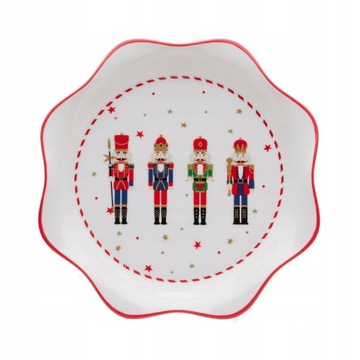 Świąteczny półmisek ceramiczny dziadek do orzechów Ø26 cm Home&You
