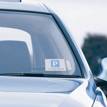 ЗАЖИМ ДЛЯ ПАРКОВОЧНОГО БИЛЕТА АВТОМОБИЛЬНАЯ КАРТА ЗА ОКНОМ