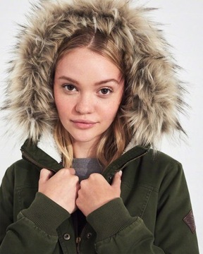 kurtka Hollister Abercrombie XS 34 futerko parka