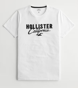 t-shirt Hollister Abercrombie koszulka L biała