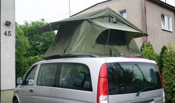 NAMIOT DACHOWY 4x4 140 Oliwkowy samochodowy reling