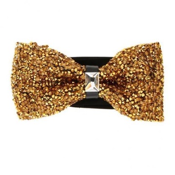 2 x Fashion Men Rhinestone Bow Bankiet