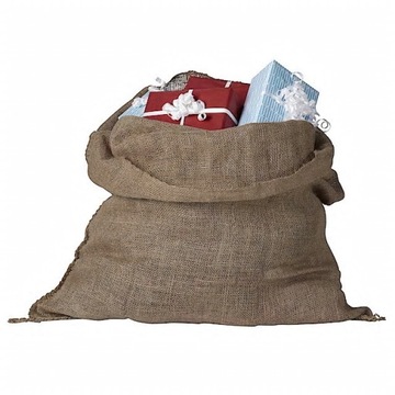 Костюм Деда Мороза, ПУШИК, БОЛЬШОЙ джутовый мешок, ХОРОШИЙ подарочный пакет.