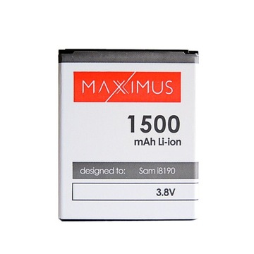 Nowa Świeża Bateria MAXXIMUS DO SAMSUNG i8190 1500mAh Li-ion EB-F1M7FLU