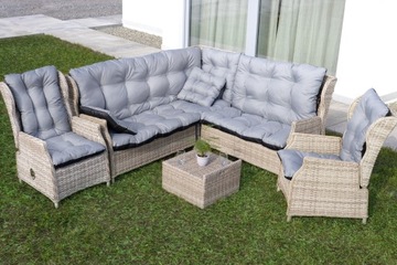 Poduszka na huśtawkę ławkę ogrodową 140x60x50 szar