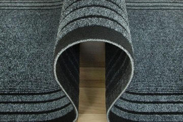 WYCIERACZKA WEJŚCIOWA CHODNIK PODGUMOWANY szer 80 cm SZARY Z ROLKI W PRĄŻKI