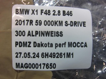 BMW X1 F48 SVAZEK KONEKTOR SVĚTLA LED PRAVÝ PŘEDNÍ INSTALACE ZASTRČKA 6821872