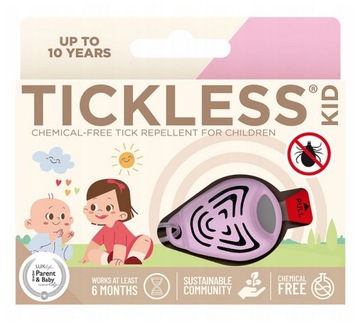TICKLESS - УЛЬТРАЗВУКОВАЯ ЗАЩИТА ОТ КЛЕЩЕЙ Для Детей / KID Pink