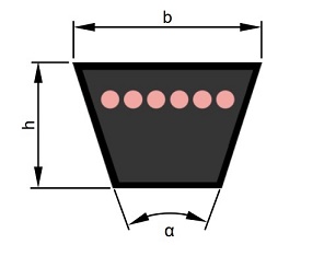 Клиновой ремень A/13 A 1600 Li=1630 Ld OPTIBELT