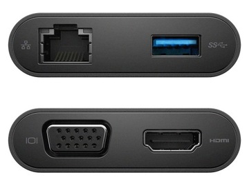 Адаптер порта док-станции Dell DA200 USB-C — HDMI VGA LAN USB 3.0