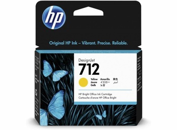 Tusz Hp 712 Yellow 3ED69A 29 ml
