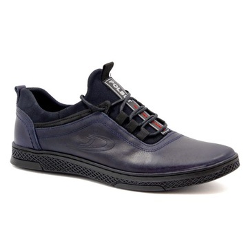 BUTY MĘSKIE SKÓRZANE szerokie POLSKIE K24 gran 43
