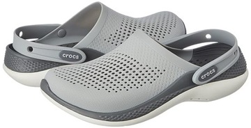 KLAPKI MĘSKIE CROCS LITERIDE CZARNO SZARE CHODAKI LEKKIE ROZMIAR 43-44