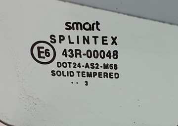 SKLO (OKNO) DVEŘE PRAVÁ SMART FOURTWO 450