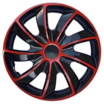 4 x KOŁPAK QUAD CZERWONO-CZARNY ROZMIAR 15''